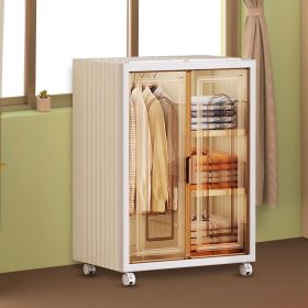 4-Cell Cube Small Wardrobe Closet Kids Wardrobe Clear Wardrobe Closet for Hanging Clothes Stackable Storage Cabinet with Magnetic Design for Livi