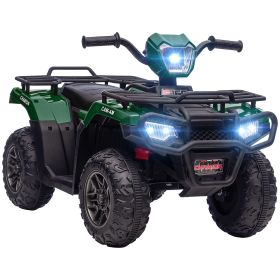 12V Kids ATV Battery-Operated with AUX Port & USB, Kids 4 Wheeler with Tough Wear-Resistant Tread, Electric Four Wheeler Kids Ride on Car Electri