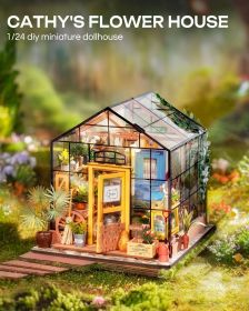 ROBOTIME DIY Miniature Dollhouse Kits Wooden Dollhouse Model DG102 DG104 DG108 DG109 (Option: DG104)