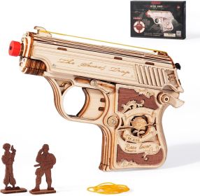 ROBOTIME 3D Puzzle Wooden Hideout Gun Mechanical Construciton Model Craft Kits (Option: LQ502)