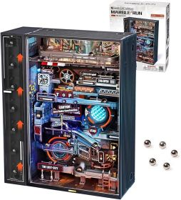 ROBOTIME 3D Puzzle Model Kit To Build Last City, Marble Run LED Glow In The Dark MR01S (Option: MR01S)