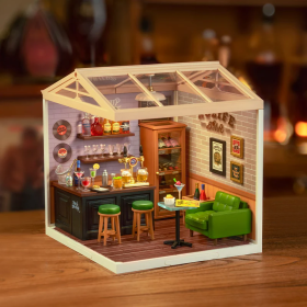 Rolife Leisurely Cheers Bar DIY Plastic Miniature House, Only Supports TK And Independent Website Platforms (Option: Leisurely Cheers Bar)