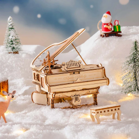 ROKR Magic Piano Mechanical Music Box 3D Wooden Puzzle, Only Supports TK And Independent Site Sales (Option: Magic Piano)