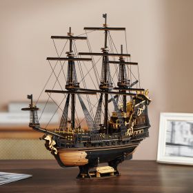 ROKR 3D Wooden Ship Model Kit - Seahorse Bark MCB02 DIY Nautical Puzzle With Moving Parts, Adult Building Project & Unique Maritime Gift For Men (Option: MCB02)