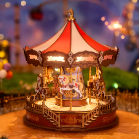 Rolife Classic Carousel 3D Wooden Puzzle, Only Supports TK And Independent Website Platforms (Option: Classic Carousel)