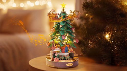 ROBOTIME 3D Christmas Melody Tree Puzzle, DIY Model Kits For Christmas Gift AMS01 (Option: AMS01)