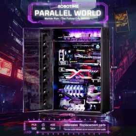 ROBOTIME 3D Puzzle Model Kit To Build Last City, Marble Run LED Glow In The Dark (Option: MR02S)