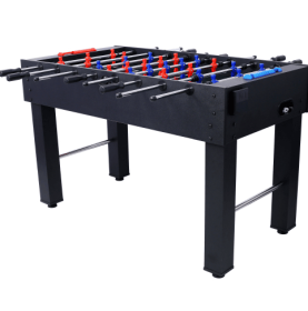 54-Inch Hurricane Foosball Table For Family Game Rooms With Light Cherry Finish, Analog Scoring And Free Accessories (Color: Black)