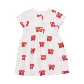 EnkeliBB Designer Kid Clothes Dresses For Summer 22SS Wyn Toddler Girls Short Sleeve Dress Brand Children Cartoon Pattern Dress (Color: 1, size: 100cm 3Y)