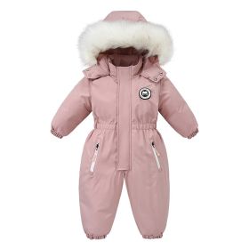 Baby Winter Snowsuit Toddler Jacket Clothes For Boy Infant Jumpsuit (Color: Pink, size: 90cm)