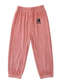 Cotton pants Autumn and winter baby boys' and girls' golden velvet lantern pants (Color: Pink, size: 90cm)