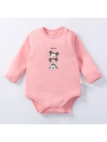 Fleece Thickened Baby Jumpsuit for Autumn and Winter Warmth (size: 110cm)