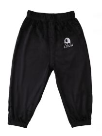 Cotton pants Autumn and winter baby boys' and girls' golden velvet lantern pants (Color: Black, size: 110cm)