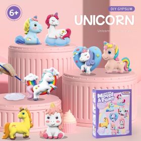 3-9 Years Children's Play-Doh; Color Painting Handmade Toys; Christmas Gift; Birthday Gift; Diy Ceramic Doll; Dinosaur Doodle Creative Stone Pain (style: Unicorn Suit)
