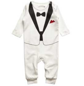 Newborn Baby Rompers Clothing Baby Boys Clothes One-pieces Jumpsuit (Color: white 1, size: 100cm)