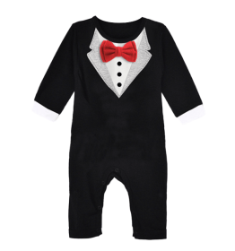 Newborn Baby Rompers Clothing Baby Boys Clothes One-pieces Jumpsuit (Color: black 2, size: 100cm)