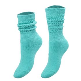 Turquoise Blue Kids Slouch Socks 1 Pair Knee High Socks 3-15 Years Old (size: 3-5 Years)