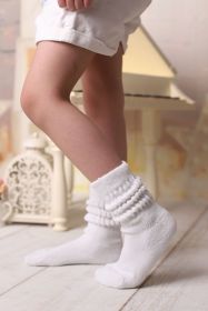 White Kids Slouch Socks 1 Pair 3 to 15 Years Old (size: 12-15 Years)